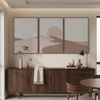 Large Framed Neutral Earth Tone Desert Wall Art - Image 4