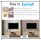 3D Wall Panels Peel and Stick in Red White Stone, Faux Brick Wall Panels - Image 3