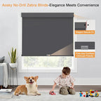 AOSKY No Drill Cordless Blackout Roller Shades - Image 3