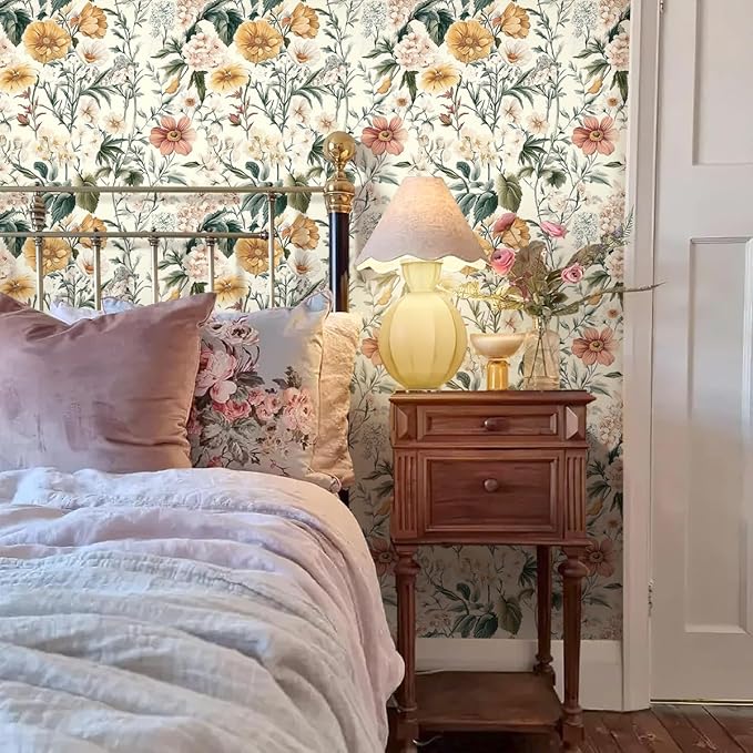 Livebor Vintage Floral Peel and Stick Wallpaper Floral Contact Paper - Image 2