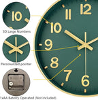 Wall Clocks Battery Operated, 12 Inch Non Ticking Digital Wall Clock, Silent - Image 6