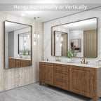 LOAAO 48”X36” Bronze Bathroom Mirrors - Image 4