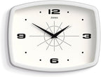 JONES CLOCKS® Movie Wall Clock | Retro Rectangular Clock | 10 inch | White | by JONESCLOCKS