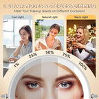 Auxmir 8'' Wall Mounted Lighted Makeup Mirror, 3200mAh Rechargeable - Image 4