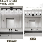 Crystal Bathroom Light Fixtures, Bathroom Lighting Fixtures Over Mirror - Image 5
