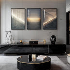 Large Framed Black and Gold Modern Luxury Abstract Wall Art - Image 3