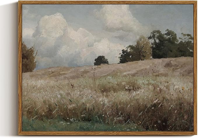 InSimSea Framed Canvas Wall Art Vintage Decor, Landscape Paintings Wall by InSimSeaArt