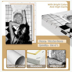 Funny Bathroom Wall Art Black and White posters Bar Disco Party prints painting - Image 2