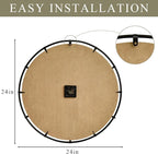 EMAX HOME Rustic Farmhouse Wall Clock 24 Inch, Vintage Oldtown London Wooden - Image 4