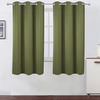 LEMOMO Olive Green Thermal Blackout Curtains/38 x 63 Inch/Set of 2 Panels Room by Lemomo