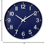 HZDHCLH Wall Clocks Battery Operated, Wall Clock Navy Blue, 8 inch Wall Clock - Image 10