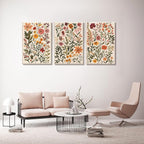KISSFOX 3 Piece Boho Floral Canvas Wall Art - Image 7