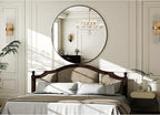 HARRITPURE 48 Inch Round Mirror, Modern Aluminum Alloy Frame Large Vanity Wall - Image 9