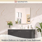 Keonjinn 30 x 30 Inch Brushed Nickel Bathroom Mirrors - Image 2