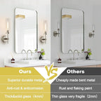 MOKATNG Wall Sconces Set of Two, Brushed Nickel Bathroom Sconces - Image 2