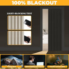 AJAZZ 100% Blackout Door Curtain Accordion Door Closet Curtain Invisible - Image 4