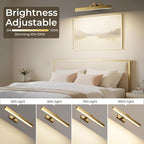 Afyuol Picture Lights for Wall, Brass Battery Operated Picture Light 16in Art - Image 5