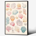 Pink Seashell Posters Coastal Cowgirl Canvas Wall Art Beach House Starfish by Unknown