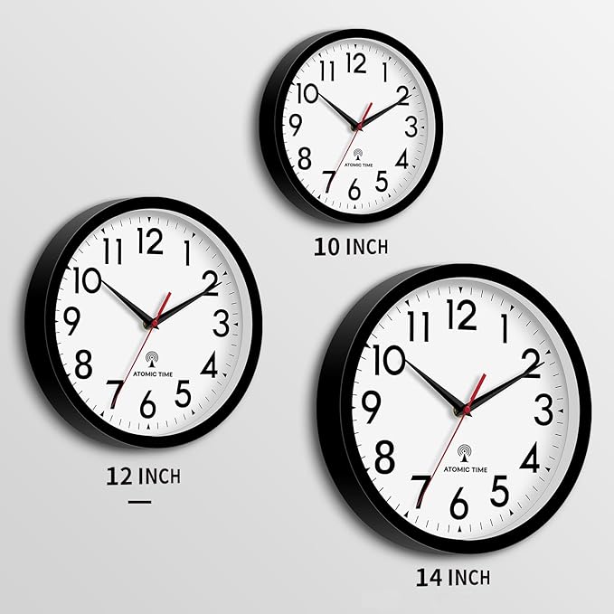 DAXSMY Atomic Wall Clock Analog 14 Inch Battery Operated Modern Decorative - Image 2