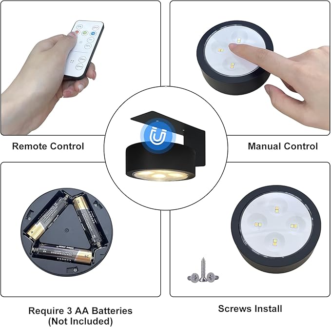 3-Pack Battery Operated Picture Light Magnetic Painting Light - Image 6