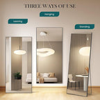 DUMOS Full Length Mirror with Stand 70.4"x25.6" Floor Standing Aluminum Frame - Image 5