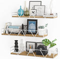 Amaoot Floating Shelves Set of 3, Home Wood Wall Shelf, Farmhouse Shelf by Amoot