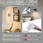 camuucci Battery Operated Wall Sconces Set of 2 Rechargeable Battery Powered - Image 3