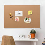 VIZ-PRO Large Cork Bulletin Board, 72 X 48 Inches, Wall-Mounted Corkboard - Image 6