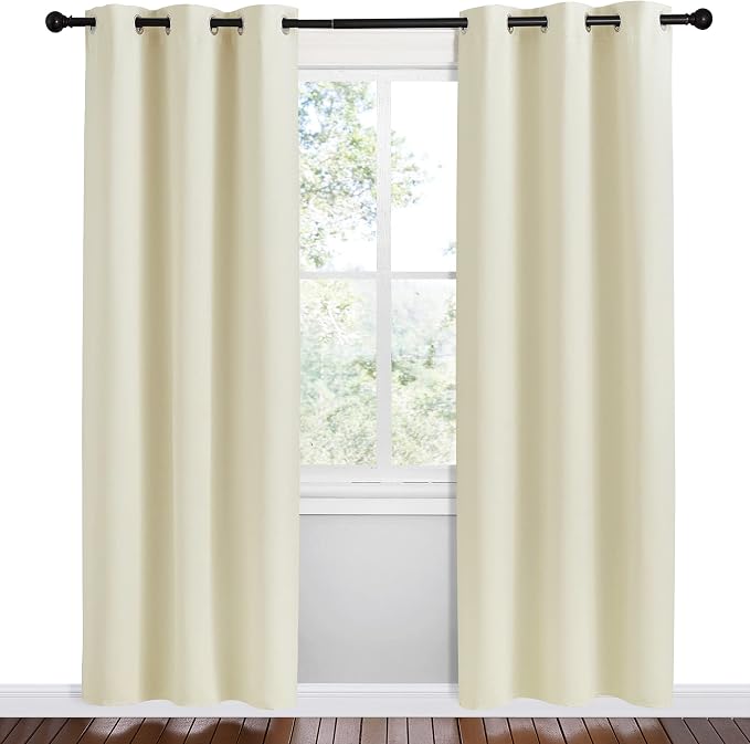 NICETOWN Kitchen Curtains for Decoration, 2 Panels, W42 x L78 inches, Thermal - Image 2