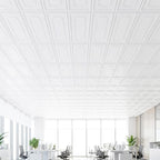 Giantex 24 Pack PVC Wall Panels, Glue Up or Drop Ceiling Panel, Waterproof 3D - Image 2