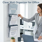 PAG 6-Pocket Clear Wall Mount File Organizer - Image 2