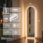 63"x20" Arched Full Length Mirror - Image 4