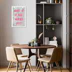 Drimiler What If It All Works Out Poster Retro Newspaper Pink Font Canvas Wall - Image 7
