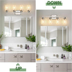Ascher Bathroom Light Fixtures, 4-Light Vanity Lights - Image 3