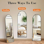 Sweetcrispy 56"x15" Arched Full Length Mirror, Leaning or Standing Full Body - Image 6