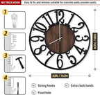 LEIKE Large Wall Clocks with Night Light Battery Operated, Silent Non Ticking - Image 3