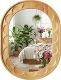 Entryway Small Mirrors for Wall, 16 x 12 Inch Bathroom Wood Mirror by YXDXF