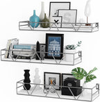 Amaoot Floating Shelves Set of 3, Home Wood Wall Shelf, Farmhouse Shelf by Amoot