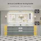88x38 Inch LED Bathroom Mirror - Image 2