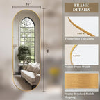 Oval Full Length Mirror, Ultra-Clear Explosion-Proof Dressing Mirror, Simple - Image 8