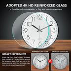 Wall Clock, Silent Wall Clocks Battery Operated 10 Inch Modern Non Ticking - Image 5