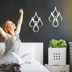 Weysat 2 Pieces Teardrop Wall Mirror Hanging Wall Mounted Decorative Accent - Image 5