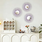 3 Pack Metal Mirrors for Wall Sunburst Wall Mirrors Home Décor Decorative - Image 3