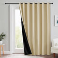 RYB HOME Extra Wide 100% Blackout Patio Door Curtain 96 inch Long, Grommet Room by RYBHOME