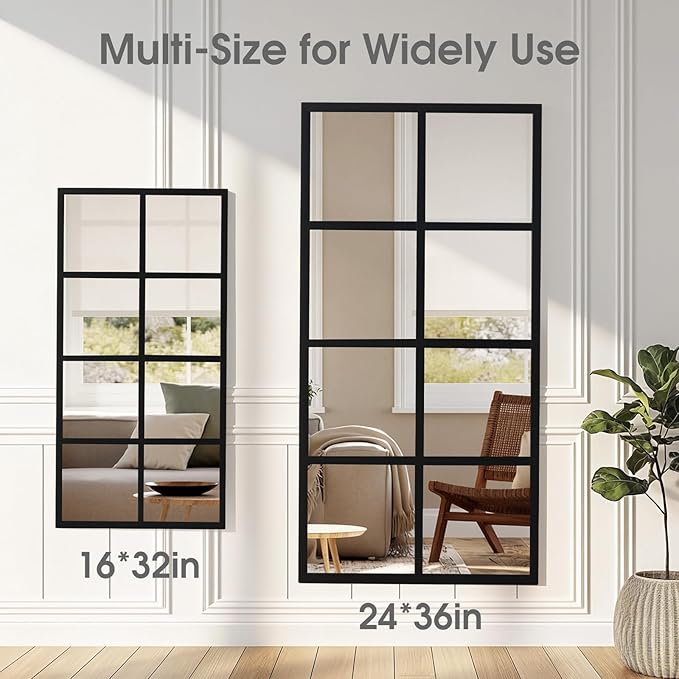 DUMOS Window Pane Mirror, 16x32 Inch Mirrors - Image 6