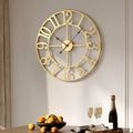 Cuspin Gold Wall Clock 16 Inch, Decorative Wall Clocks Battery-Operated by Cuspin