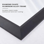 Amorho Bathroom Mirror Black, 48x40 Inch Thick Metal Framed Wall Mirrors - Image 6
