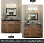 FonmYim Gold Bathroom Light Fixtures, 4-Light Modern Vanity Light Over Mirror - Image 6