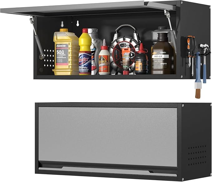 Metal Garage Wall Cabinet, Floating Garage Tool Cabinets by Yoonkool