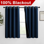 NICETOWN 100% Blackout Blinds, 46 inches x 45 inches, Laundry Room Decor Window - Image 2